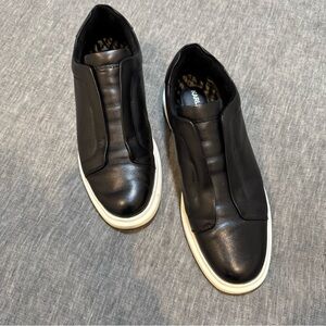 Karl Lagerfeld Black and White Leather Sneakers